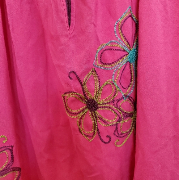 💢 SOLD ONE WORLD Embroidered Boho Dress One World - Picture 3 of 5